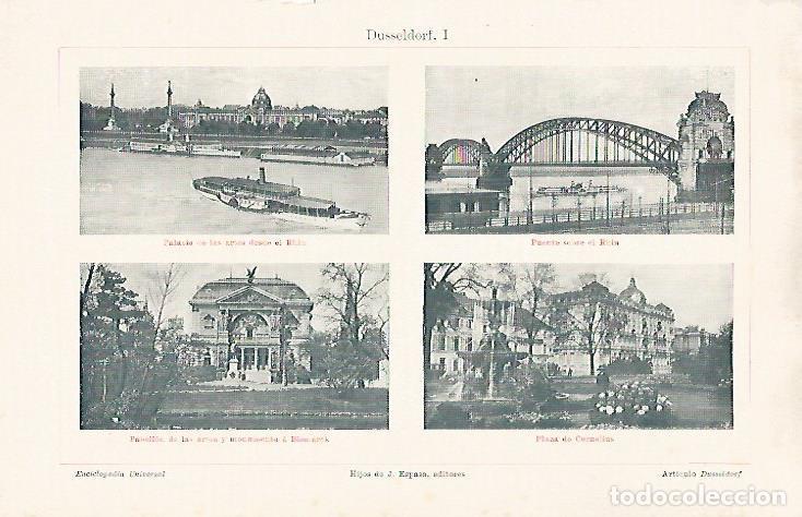 Otros art&iacute;culos de coleccionismo en papel: LAMINA ESPASA 31615: Palacio de las Artes Puente Plaza de Cornelius y Pabellon de las Artes en Dusse