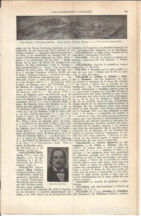 Otros art&iacute;culos de coleccionismo en papel: LAMINA ESPASA 37733: Los Palacios y Villafranca, Sevilla - Varios