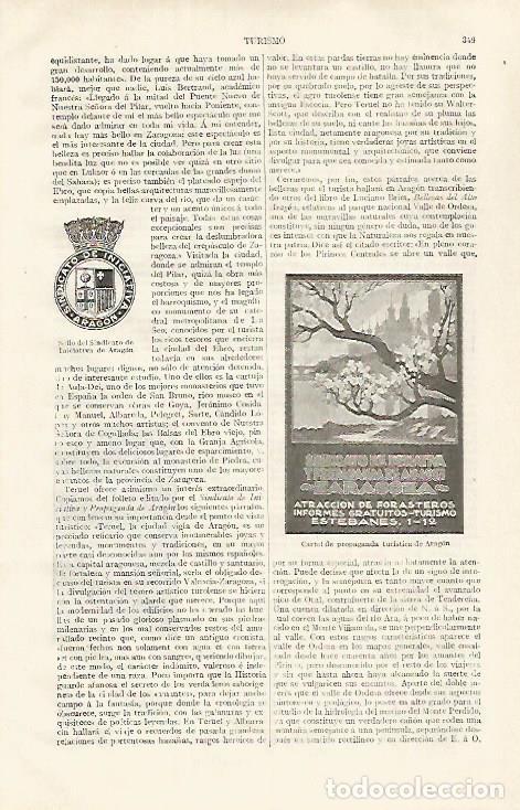 Otros art&iacute;culos de coleccionismo en papel: LAMINA ESPASA 31781: Cartel de turismo de Aragon - Varios