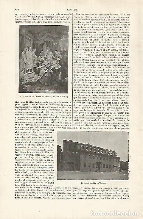 Paper Collecting Others: LAMINA ESPASA 32023:La coronacion de Goethe en Weimar por Kaulbach - Varios