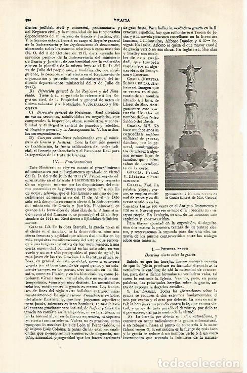 Otros art&iacute;culos de coleccionismo en papel: LAMINA ESPASA 32083: Monumento a Nuestra Se&ntilde;ora de la Gracia en Lloret de Mar Girona - Varios