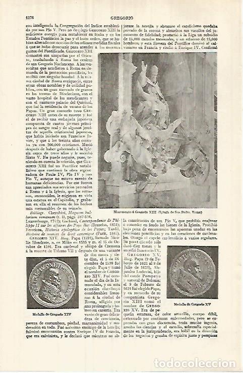 Otros art&iacute;culos de coleccionismo en papel: LAMINA ESPASA 32133: Monumento a Gregorio XIII en Roma - Varios