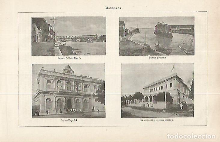 Otros art&iacute;culos de coleccionismo en papel: LAMINA ESPASA 32278: Puente, Casino y Sanatorio de Matanzas - Varios