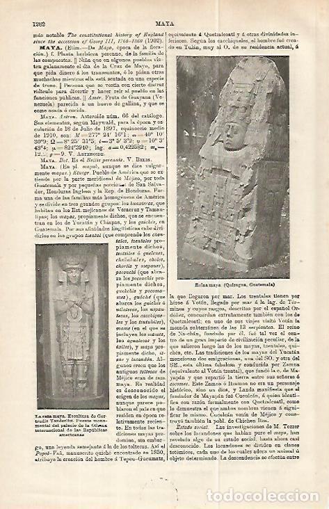 Otros art&iacute;culos de coleccionismo en papel: LAMINA ESPASA 32312: Reina maya - Varios