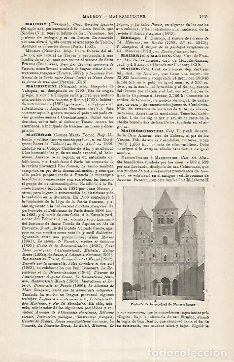 Otros art&iacute;culos de coleccionismo en papel: LAMINA ESPASA 32302: Catedral de Maursmunster, Alemania - Varios