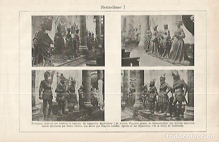 Otros art&iacute;culos de coleccionismo en papel: LAMINA ESPASA 32308: Cenotafio de Maximiliano I de Austria - Varios
