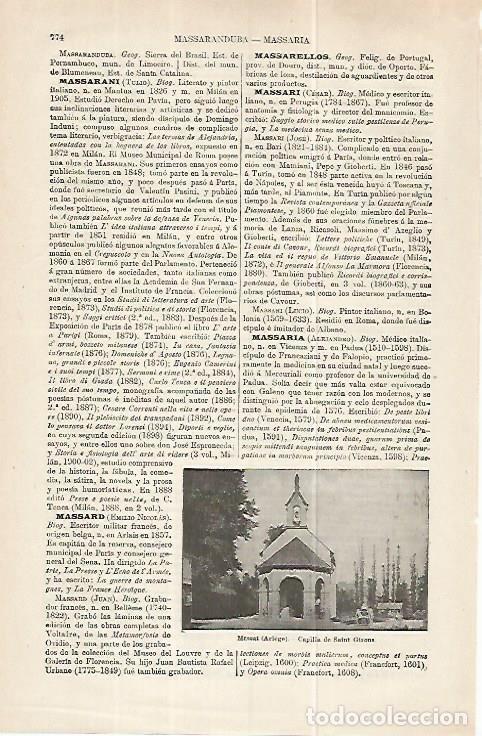Otros art&iacute;culos de coleccionismo en papel: LAMINA ESPASA 32259: Capilla de Saint Girons en Massat, Francia - Varios