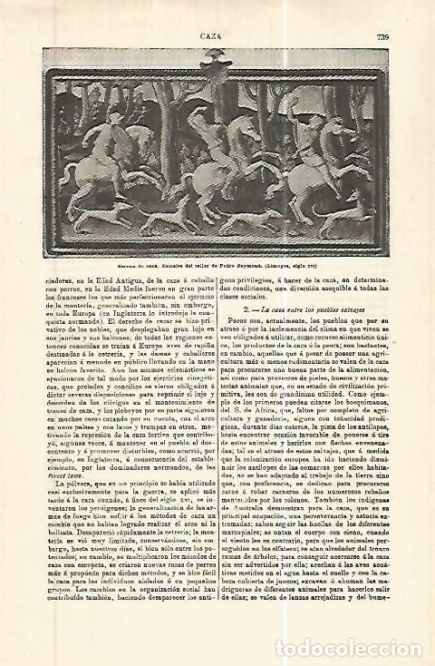 Otros art&iacute;culos de coleccionismo en papel: LAMINA ESPASA 32430: Escena de caza - Varios
