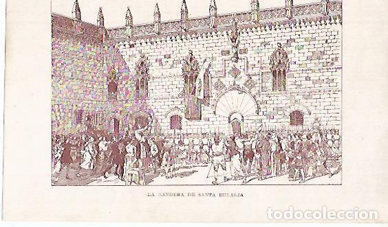 Otros art&iacute;culos de coleccionismo en papel: LAMINA 13812: La bandera de Santa Eulalia - Alfredo Opisso