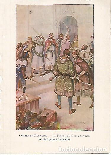 Otros art&iacute;culos de coleccionismo en papel: LAMINA 13776: Cortes de Zaragoza con Pedro IV - Alfredo Opisso