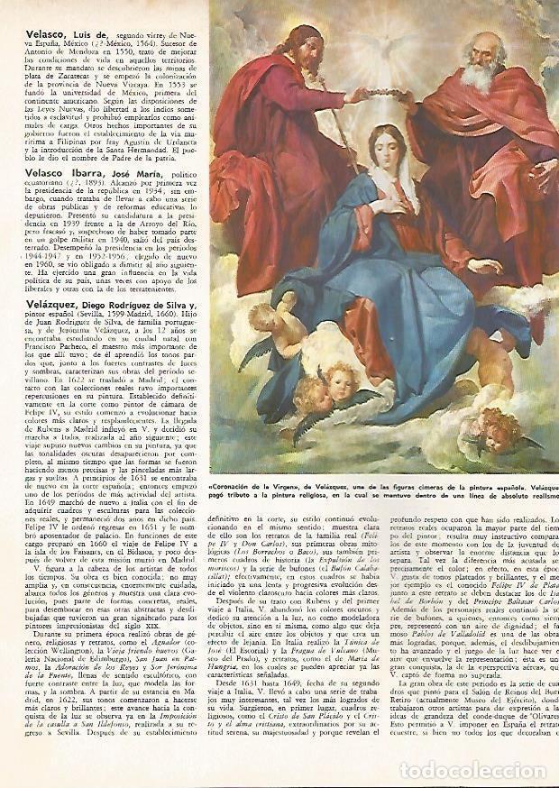 Otros art&iacute;culos de coleccionismo en papel: LAMINA MONITOR 0763: Coronacion de la Virgen, por Velazquez - Varios