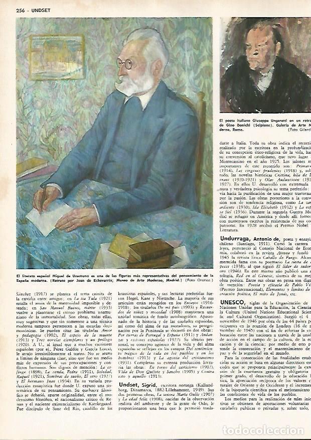 Otros art&iacute;culos de coleccionismo en papel: LAMINA MONITOR 0737: Miguel de Unamuno, por Juan de Echevarria - Varios