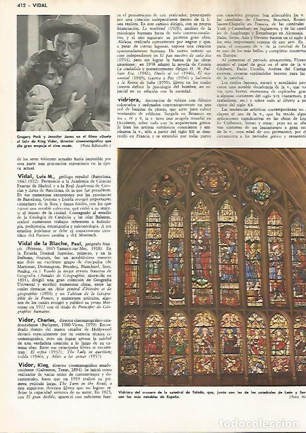 Collectionnisme Papier divers: LAMINA MONITOR 0771: Vidriera de la Catedral de Toledo y Gregory Peck en Duelo al sol - Varios