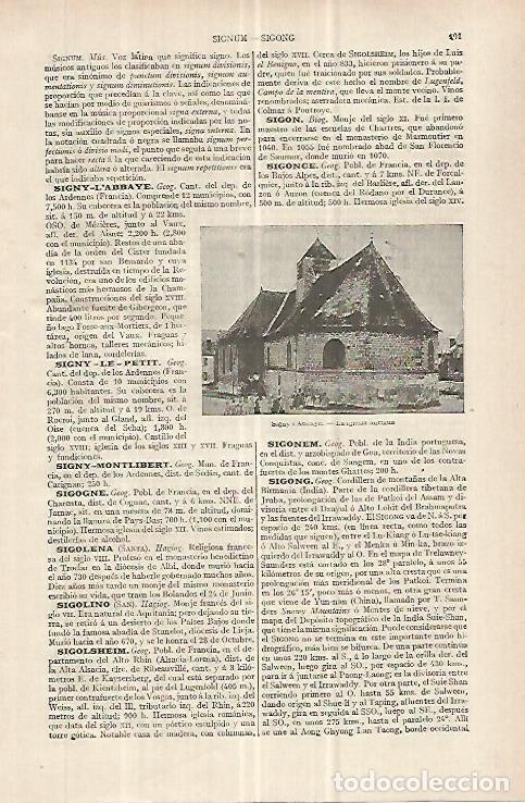 Otros art&iacute;culos de coleccionismo en papel: LAMINA ESPASA 32986: Iglesia antigua de Signy-L'Abbaye, Francia - Varios