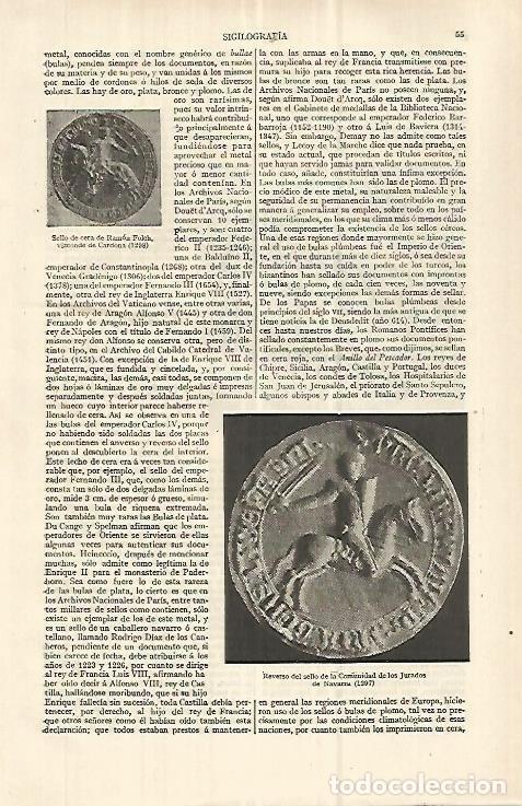 Otros art&iacute;culos de coleccionismo en papel: LAMINA ESPASA 32977: Reverso del sello de la Comunidad de Jurados de Navarra de 1297 - Varios