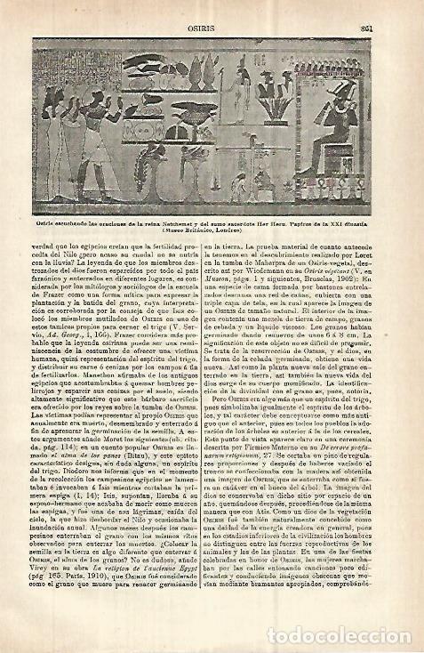 Otros art&iacute;culos de coleccionismo en papel: LAMINA ESPASA 32936: Detalle de Papiro de la XXI dinastia de Egipto - Varios