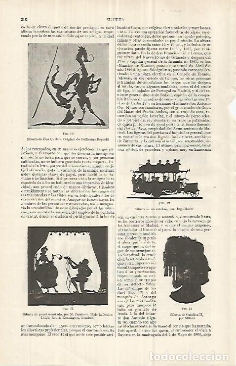 Otros art&iacute;culos de coleccionismo en papel: LAMINA ESPASA 33007: silueta de Don Quijote, por Repsold - Varios