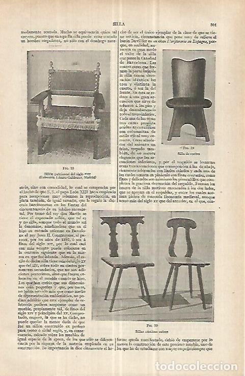 Otros art&iacute;culos de coleccionismo en papel: LAMINA ESPASA 33016: Silla de cocina y sillas rusticas suizas - Varios