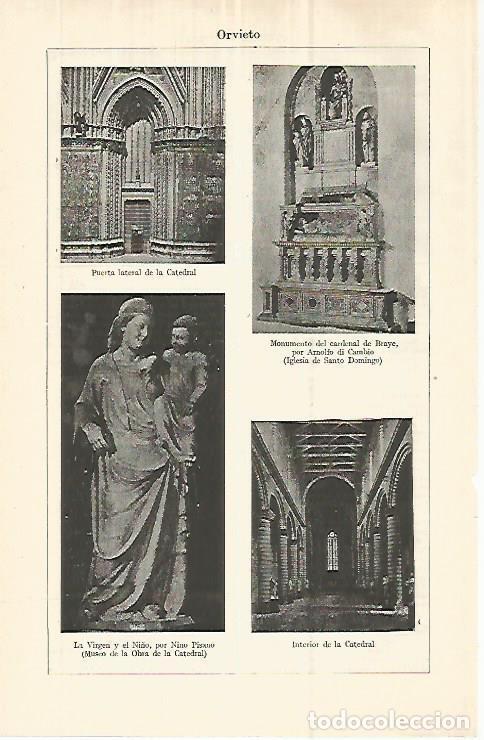 Otros art&iacute;culos de coleccionismo en papel: LAMINA ESPASA 32929: Orvieto, Italia - Varios