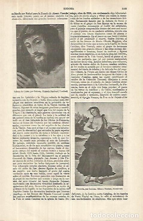 Otros art&iacute;culos de coleccionismo en papel: LAMINA ESPASA 33144: Cabeza de Cristo y Lucrecia, por Sodoma - Varios