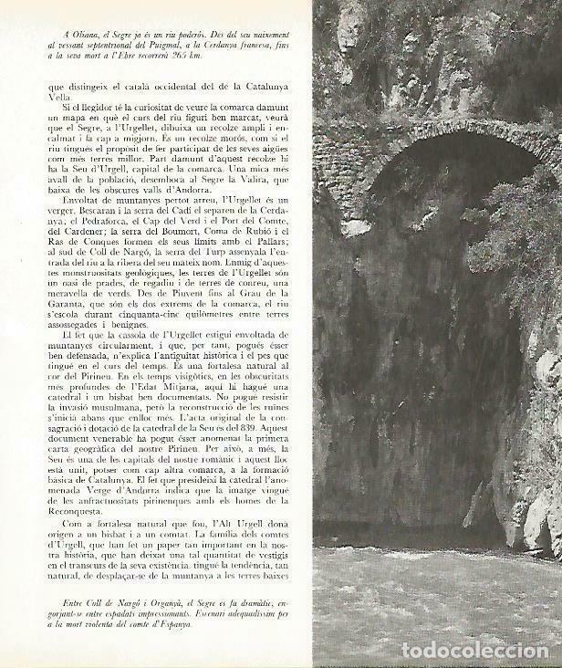 Otros art&iacute;culos de coleccionismo en papel: LAMINA 13998: El rio Segre en su paso por Oliana - Josep Pla