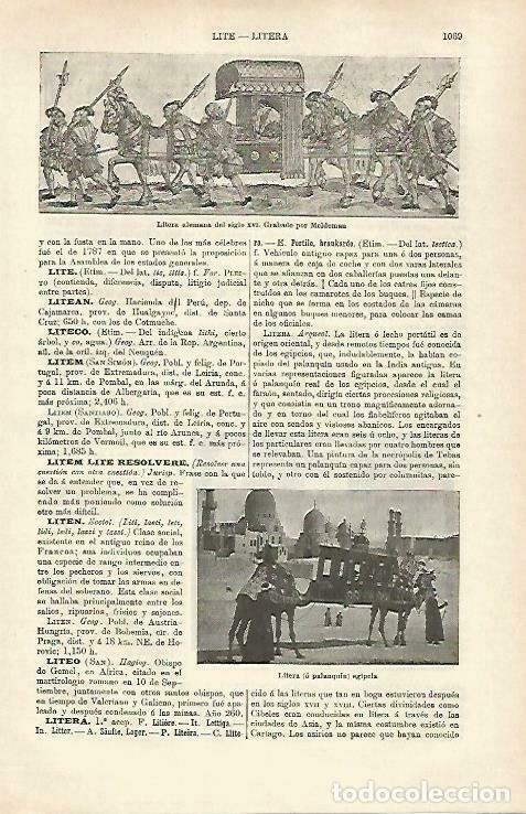 Otros art&iacute;culos de coleccionismo en papel: LAMINA ESPASA 33359: Litera de Alemania y de Egipto - Varios