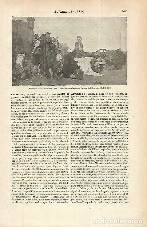 Otros art&iacute;culos de coleccionismo en papel: LAMINA ESPASA 33915: El cadaver de Alvarez de Castro, por T. Mu&ntilde;oz Lucena - Varios