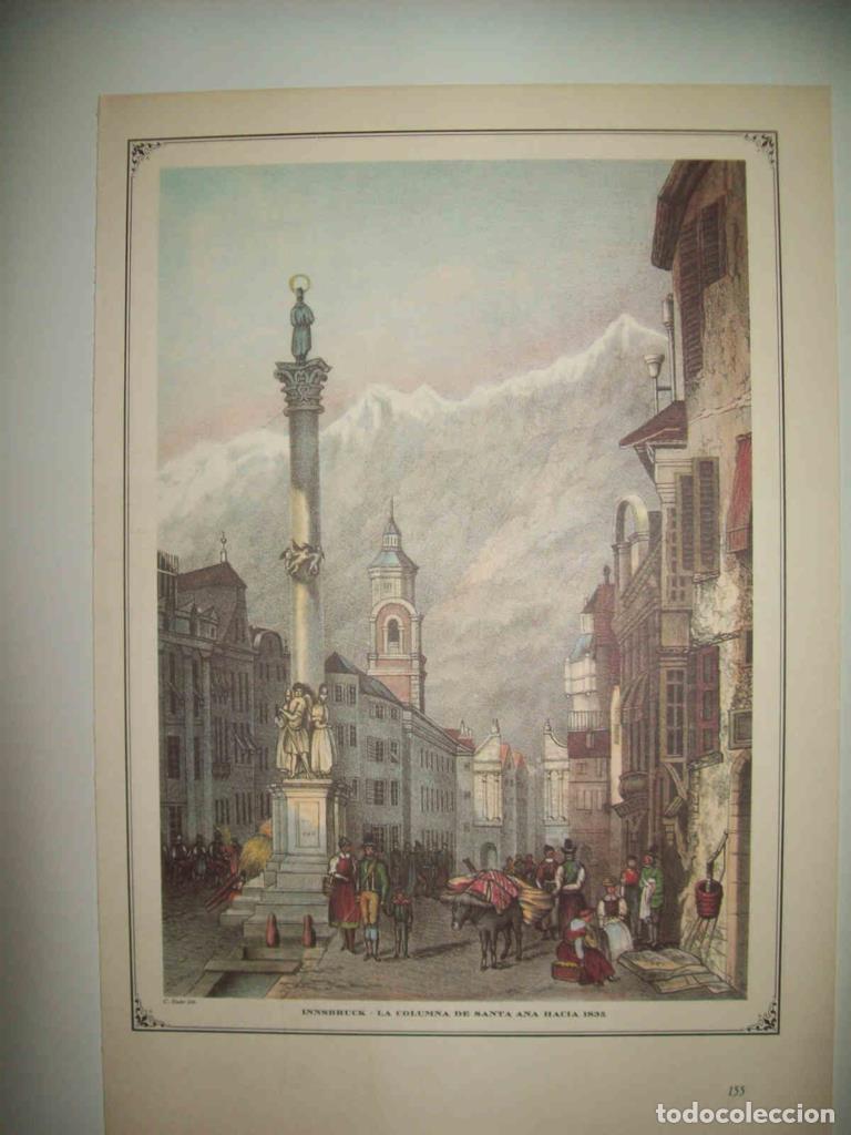 Altri oggetti di carta: LAMINA 14998: Innsbrick. Columna de Santa Ana hacia 1835 - Rolf Muller