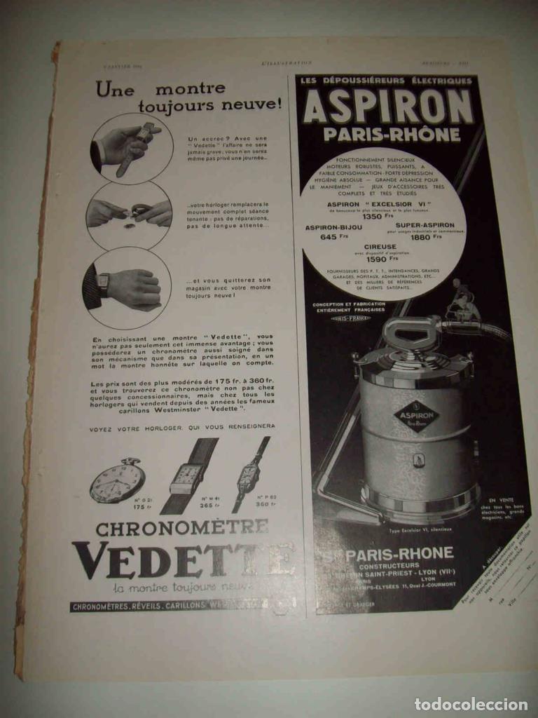 Otros art&iacute;culos de coleccionismo en papel: LAMINA 15055: Publicidad de Aspiron y Cronometro Vedette - VVAA