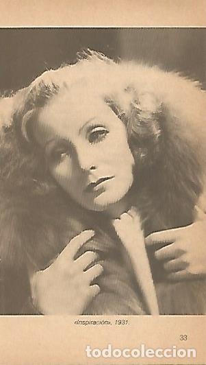 Otros art&iacute;culos de coleccionismo en papel: LAMINA 16013: Greta Garbo en Inspiracion, 1931 - Varios