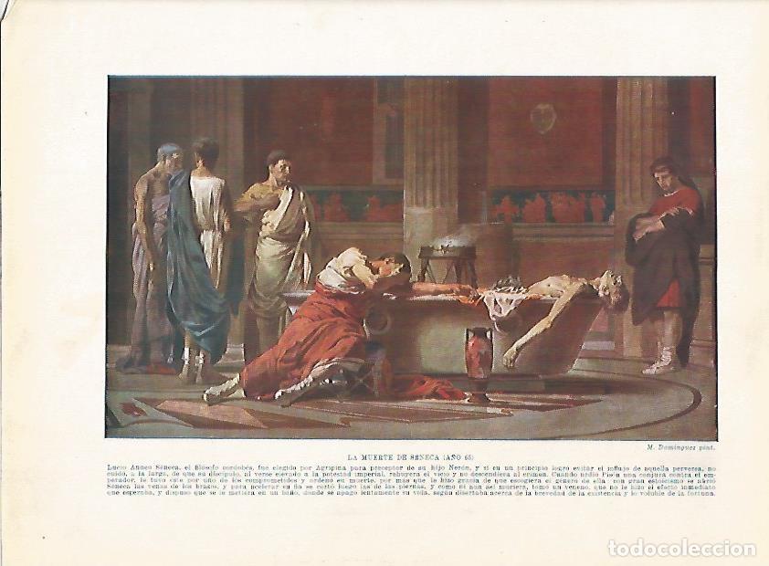 Otros art&iacute;culos de coleccionismo en papel: LAMINA 18103: Muerte de Seneca - Manuel Rodriguez Codola y Miguel S. Oliver
