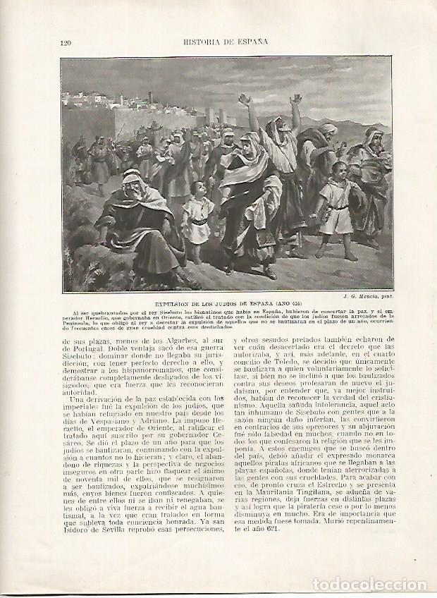 Otros art&iacute;culos de coleccionismo en papel: LAMINA 18136: Expulsion de los judios de Espa&ntilde;a en el 616 - Manuel Rodriguez Codola y Miguel S. Oliv