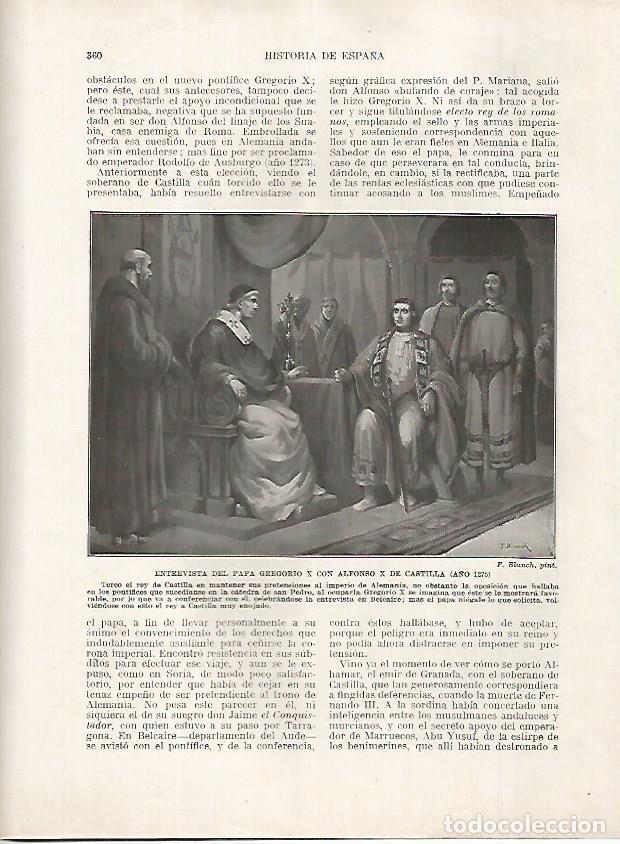 Outros artigos de papel: LAMINA 18234: Entevista del Papa Gregorio X con Alfonso X de Castilla - Manuel Rodriguez Codola y Mi