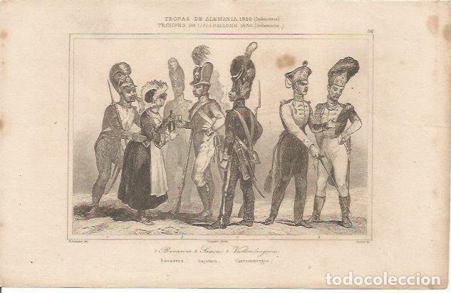 Otros art&iacute;culos de coleccionismo en papel: LAMINA 18615: Tropas de Alemania de 1850. Infanteria