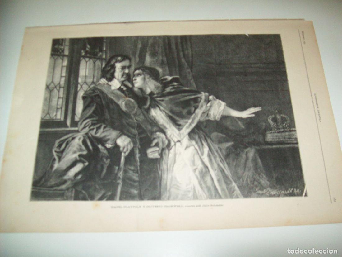 Otros art&iacute;culos de coleccionismo en papel: LAMINA ILUSTRACION ARTISTICA 19819: Isabel Claypole y Oliver Cromwell - Varios