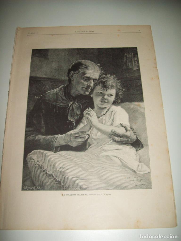 Otros art&iacute;culos de coleccionismo en papel: LAMINA ILUSTRACION ARTISTICA 19680: La oracion matinal, por P. Wagner - Varios