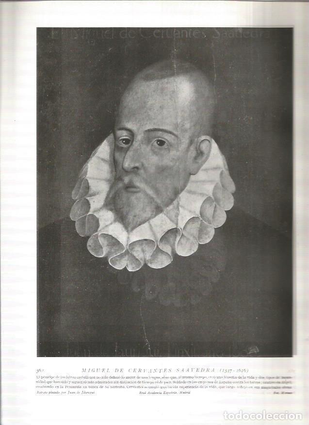 Otros art&iacute;culos de coleccionismo en papel: LAMINA 19071: Miguel de Cervantes - Varios