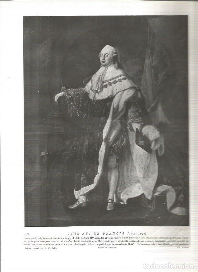 Otros art&iacute;culos de coleccionismo en papel: LAMINA 19147: Luis XVI de Francia - Varios