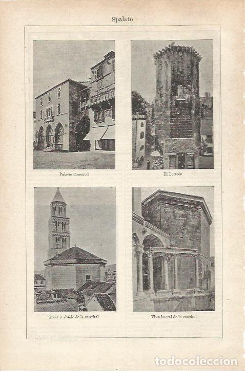 Otros art&iacute;culos de coleccionismo en papel: LAMINA ESPASA 34234: Palcion Comunal, Torreon y Catedral de Spalato - Varios