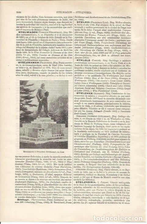 Otros art&iacute;culos de coleccionismo en papel: LAMINA ESPASA 34282: Monumento a F. Stelzhamer en Linz - Varios