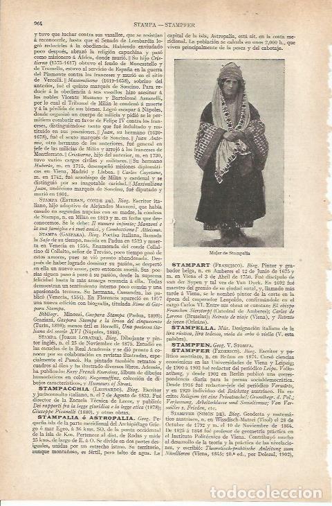 Otros art&iacute;culos de coleccionismo en papel: LAMINA ESPASA 34266: Mujer de Stampalia, Grecia - Varios