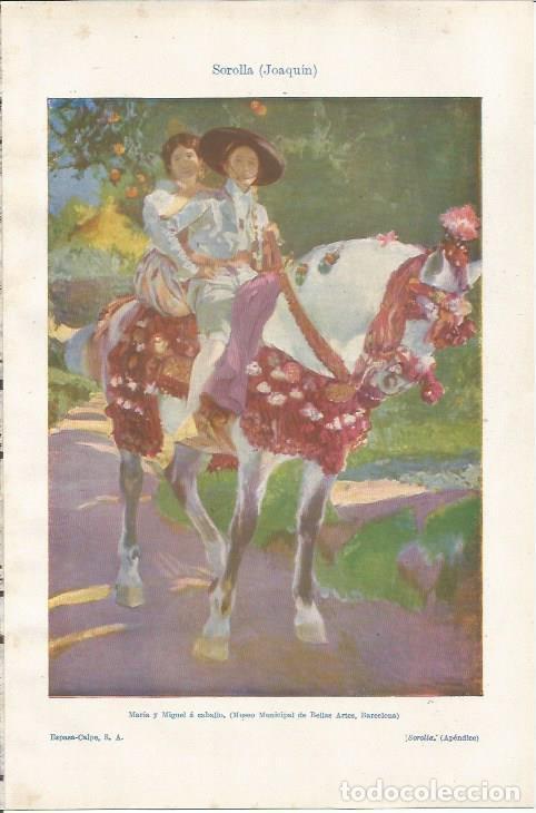 Otros art&iacute;culos de coleccionismo en papel: LAMINA ESPASA 34208: Mari ay Miguel a caballo, por Sorolla - Varios