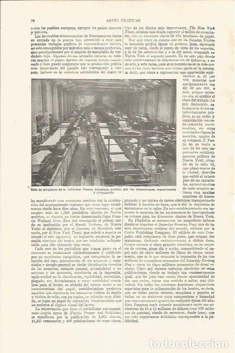 Otros art&iacute;culos de coleccionismo en papel: LAMINA ESPASA 34361: Sala de maquinas de la Editorial Prensa Espa&ntilde;ola - Varios