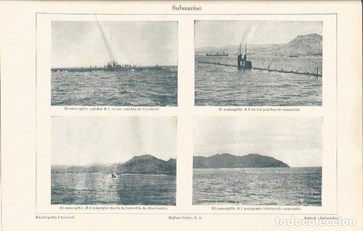 Otros art&iacute;culos de coleccionismo en papel: LAMINA ESPASA 34335: Submarinos - Varios
