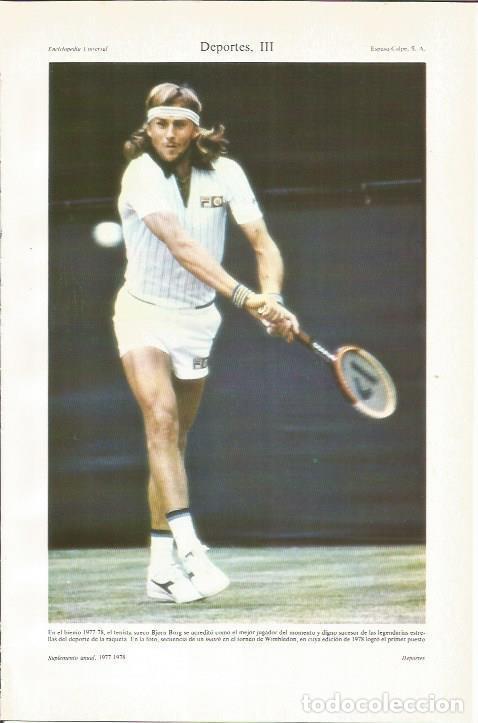 Otros art&iacute;culos de coleccionismo en papel: LAMINA ESPASA 34003: Bjorn Borg - Varios