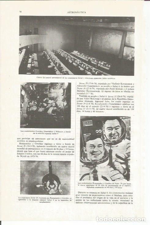 Otros art&iacute;culos de coleccionismo en papel: LAMINA ESPASA 33992: Los astronautas Romanenko y Grechko - Varios