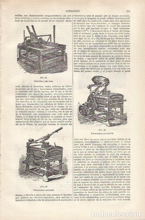 Otros art&iacute;culos de coleccionismo en papel: LAMINA ESPASA 34156: Informadoras mecanicas para sombreros - Varios