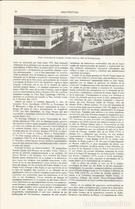 Otros art&iacute;culos de coleccionismo en papel: LAMINA ESPASA 33981: Nueva Universidad de Tronheim, Noruega - Varios