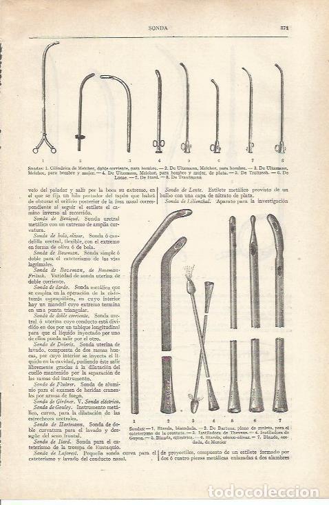 Otros art&iacute;culos de coleccionismo en papel: LAMINA ESPASA 34171: Tipos de sondas - Varios