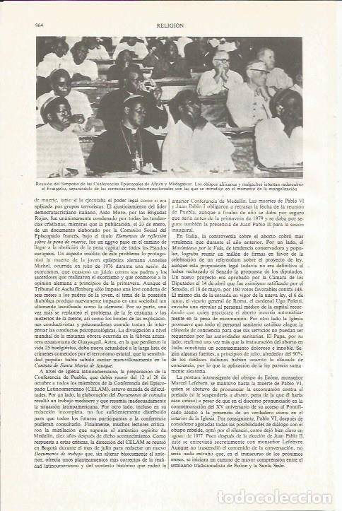 Otros art&iacute;culos de coleccionismo en papel: LAMINA ESPASA 34111: Simposio de las Confederaciones Episcopales de Madagascar y Africa - Varios